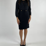 Abito M/Lunga Scuba E Georgette Rinascimento Curvy 