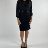 Abito M/Lunga Scuba E Georgette Rinascimento Curvy 