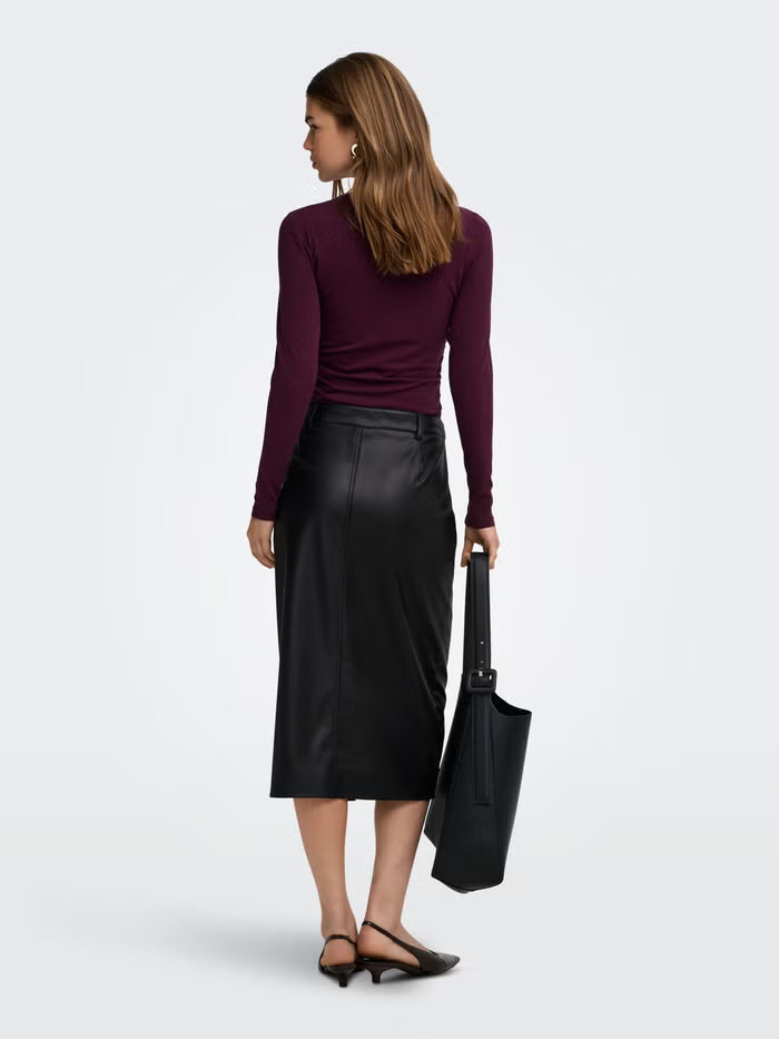 Gonna Bitten Faux Leath Pencil Skirt Cc Otw Only 