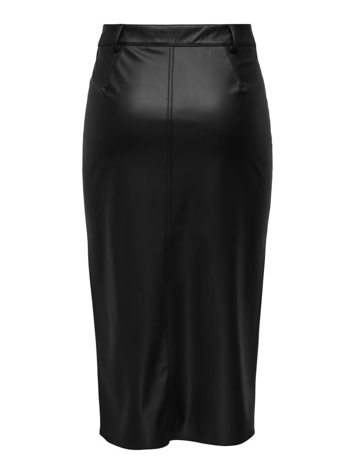 Gonna Bitten Faux Leath Pencil Skirt Cc Otw Only 