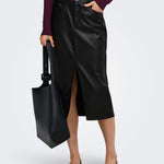 Gonna Bitten Faux Leath Pencil Skirt Cc Otw Only 