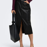Gonna Bitten Faux Leath Pencil Skirt Cc Otw Only 