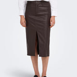 Gonna Bitten Faux Leath Pencil Skirt Cc Otw Only 