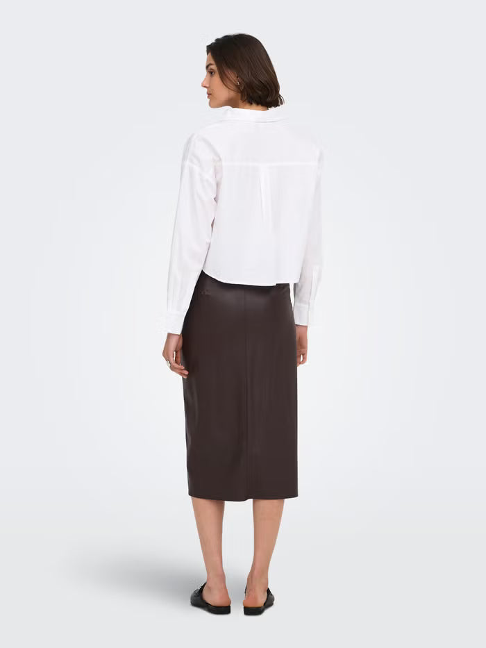Gonna Bitten Faux Leath Pencil Skirt Cc Otw Only 