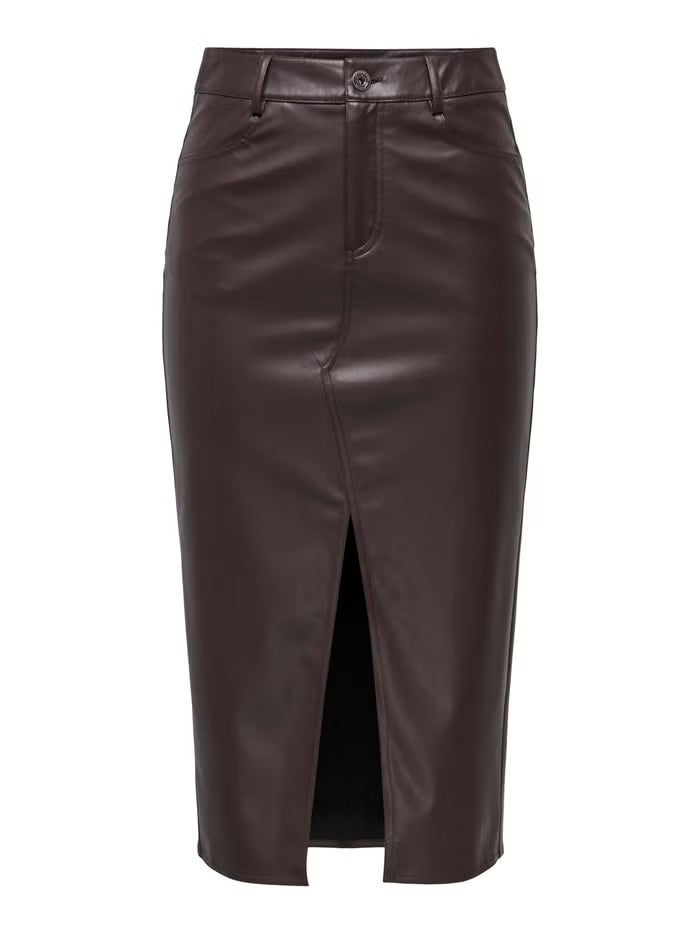 Gonna Bitten Faux Leath Pencil Skirt Cc Otw Only 