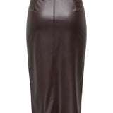 Gonna Bitten Faux Leath Pencil Skirt Cc Otw Only 