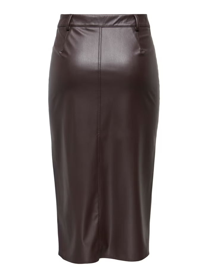 Gonna Bitten Faux Leath Pencil Skirt Cc Otw Only 