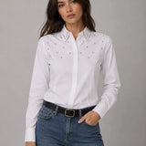 Camicia Evora Aida L/S Embell Shirt Wvn Only 