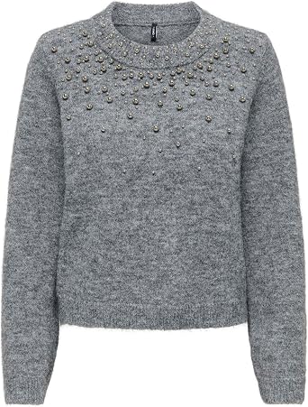 Maglia Miggie Ls O-Neck Pearl Knt Only 