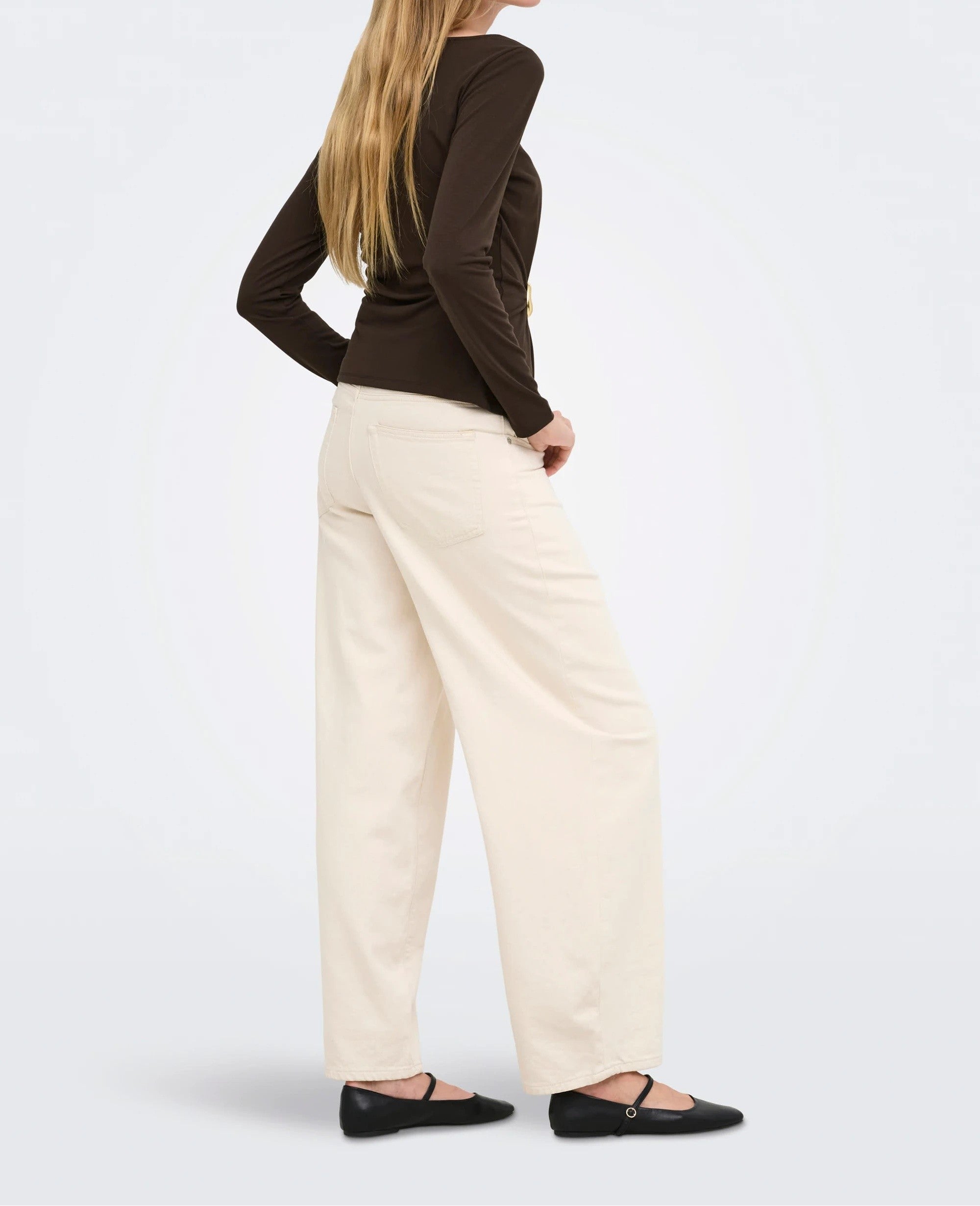 Top Elena L/S Boatneck Metal Top Jrs Only 