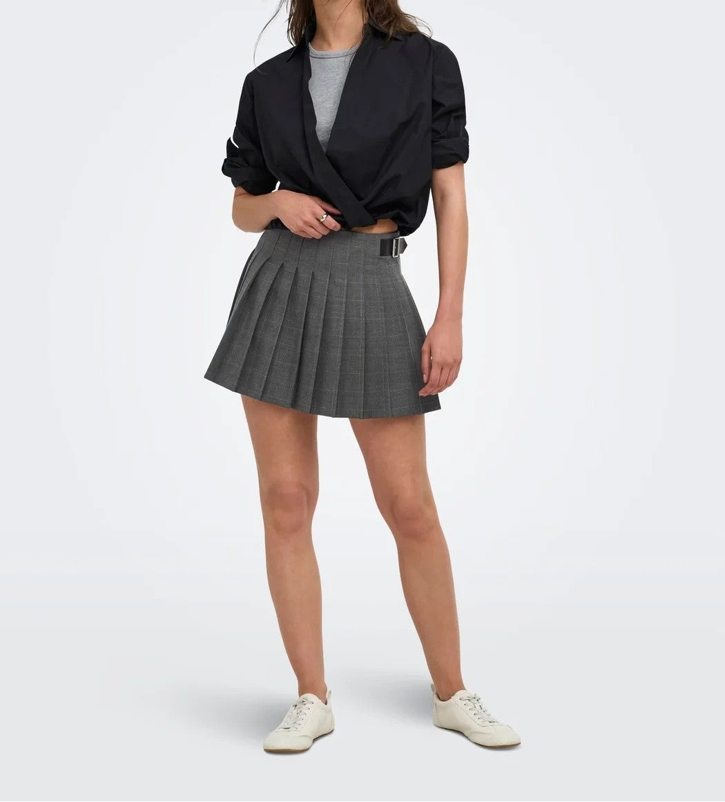 Gonna Cath-Enia Hw Plisse Check Skirt Tlr Only 