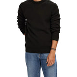 Maglia Dane Ls Knit Structure Crew Neck Selected 