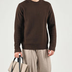 Maglia Dane Ls Knit Structure Crew Neck Selected 