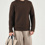 Maglia Dane Ls Knit Structure Crew Neck Selected 
