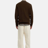 Maglia Dane Ls Knit Structure Crew Neck Selected 