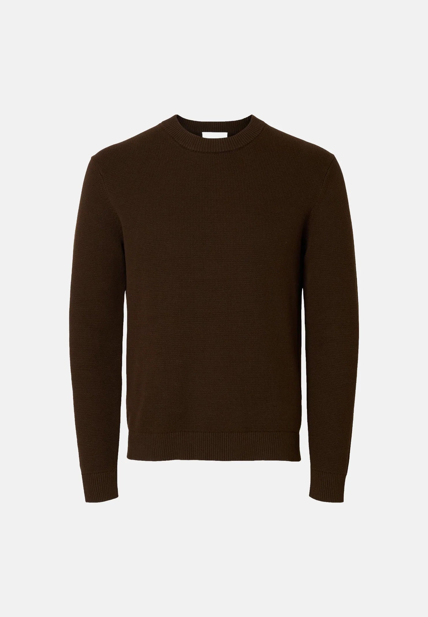 Maglia Dane Ls Knit Structure Crew Neck Selected 