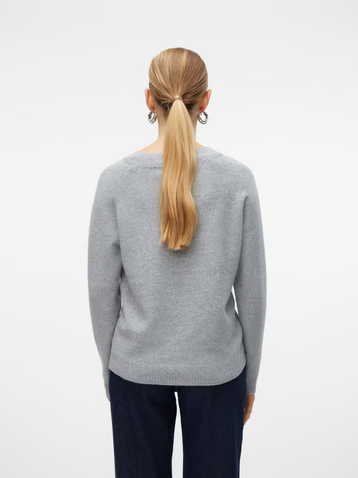 Maglia Donna Grigio Chiaro Melange Vero Moda Doffy 
