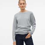 Maglia Donna Grigio Chiaro Melange Vero Moda Doffy 