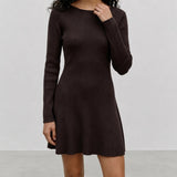 Abito Gold Lux Rib Ls Short Boatneck Dress Vero Moda 