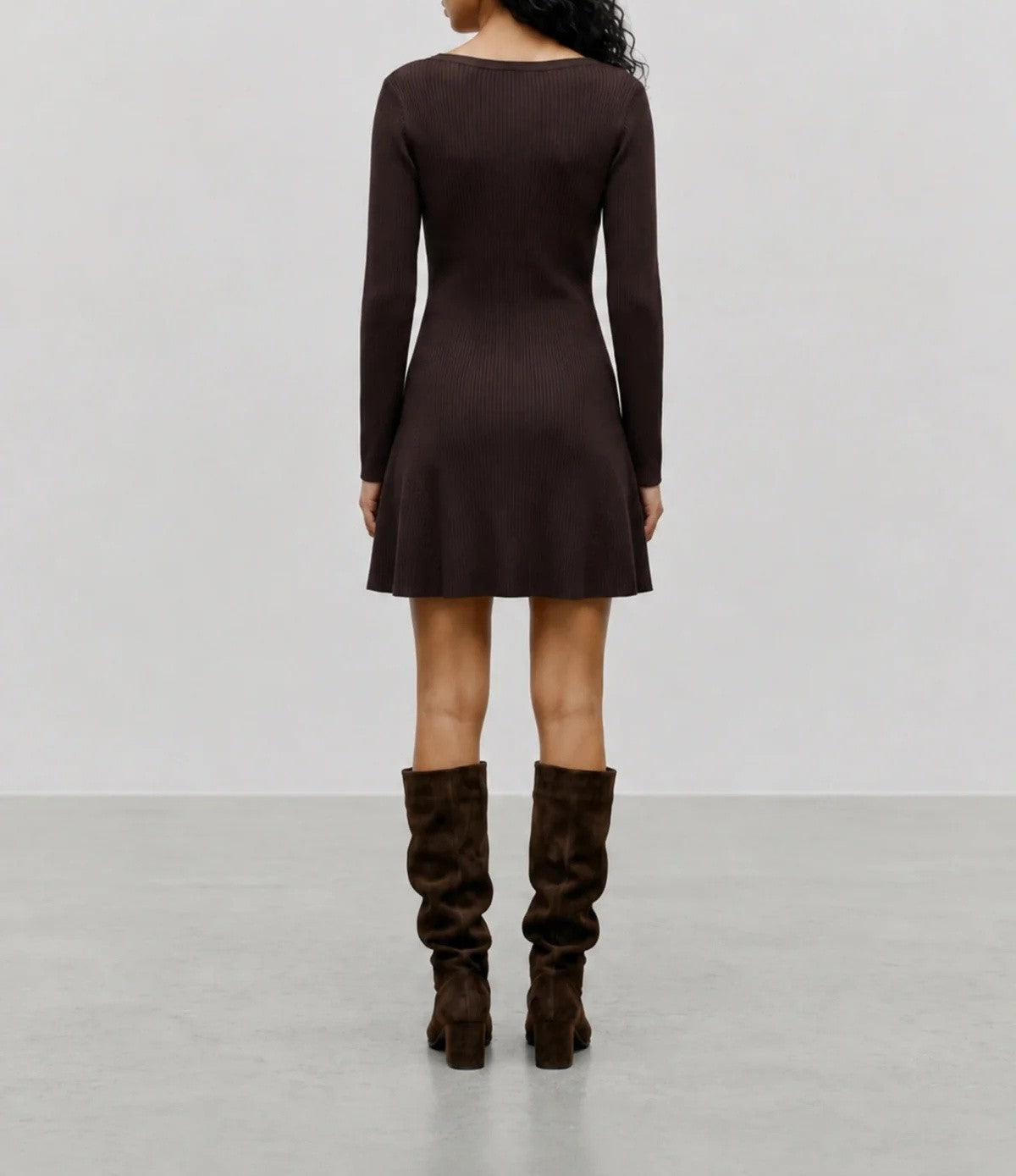 Abito Gold Lux Rib Ls Short Boatneck Dress Vero Moda 