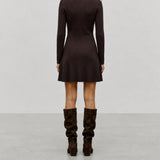 Abito Gold Lux Rib Ls Short Boatneck Dress Vero Moda 