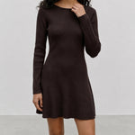 Abito Gold Lux Rib Ls Short Boatneck Dress Vero Moda 