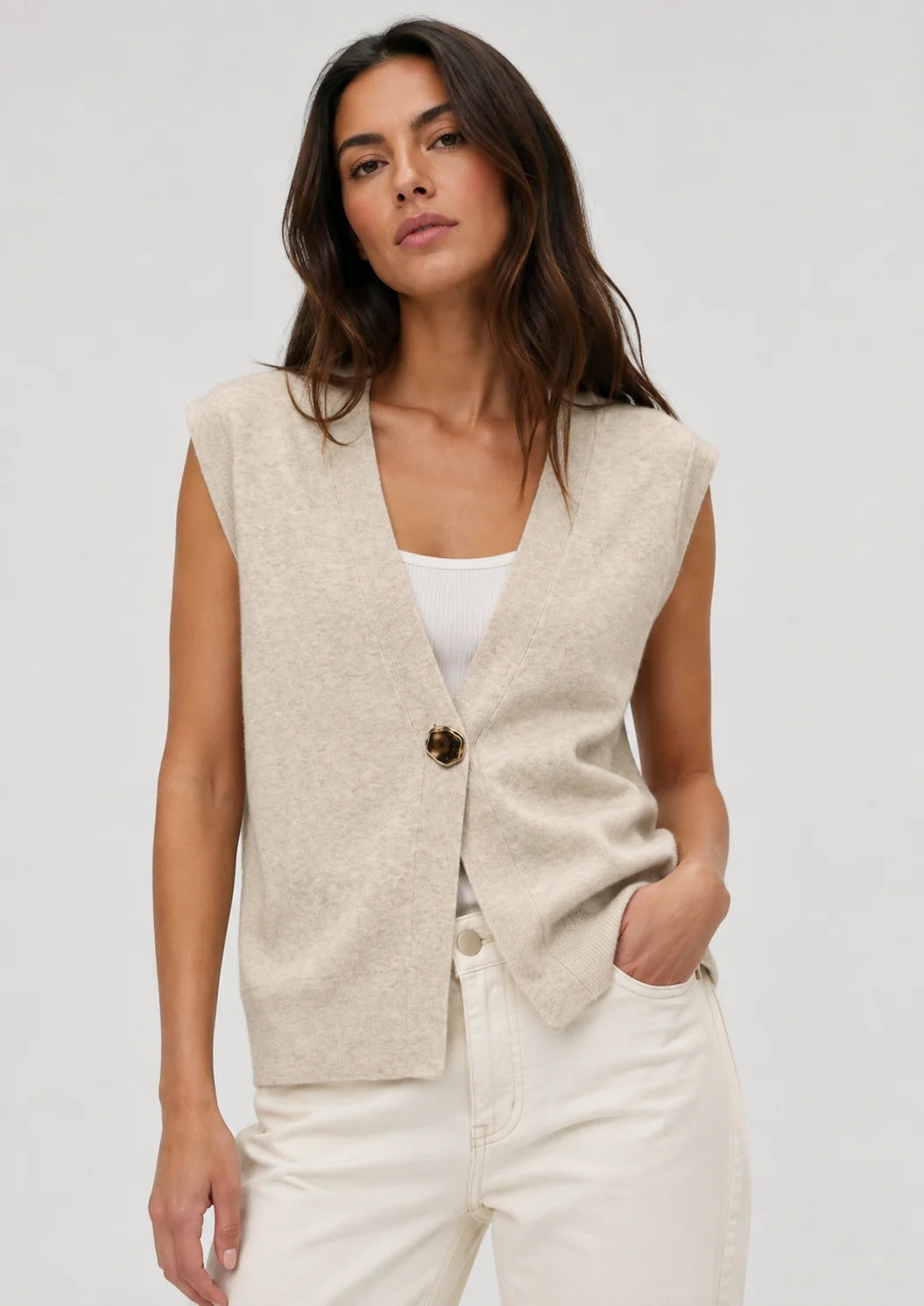 Top Agueda Sl V-Neck Vest Boo Vero Moda 