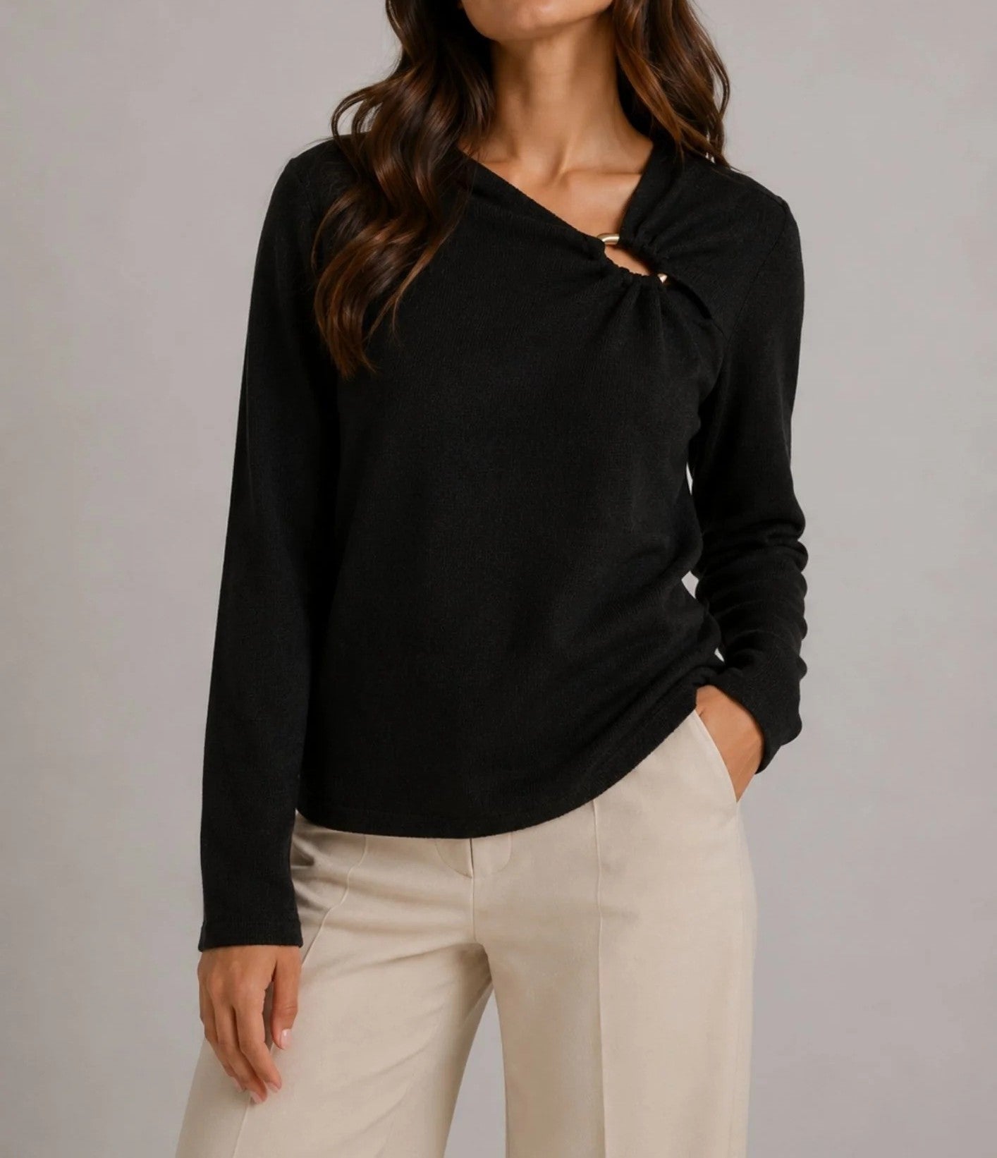 Maglia Jain Buckle V-Neck Pullover Vero Moda 