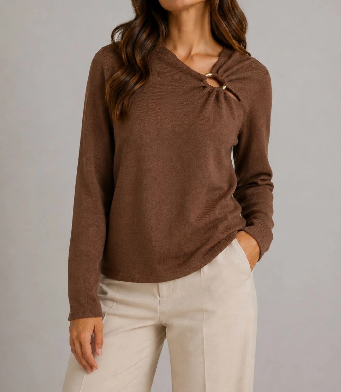 Maglia Jain Buckle V-Neck Pullover Vero Moda 