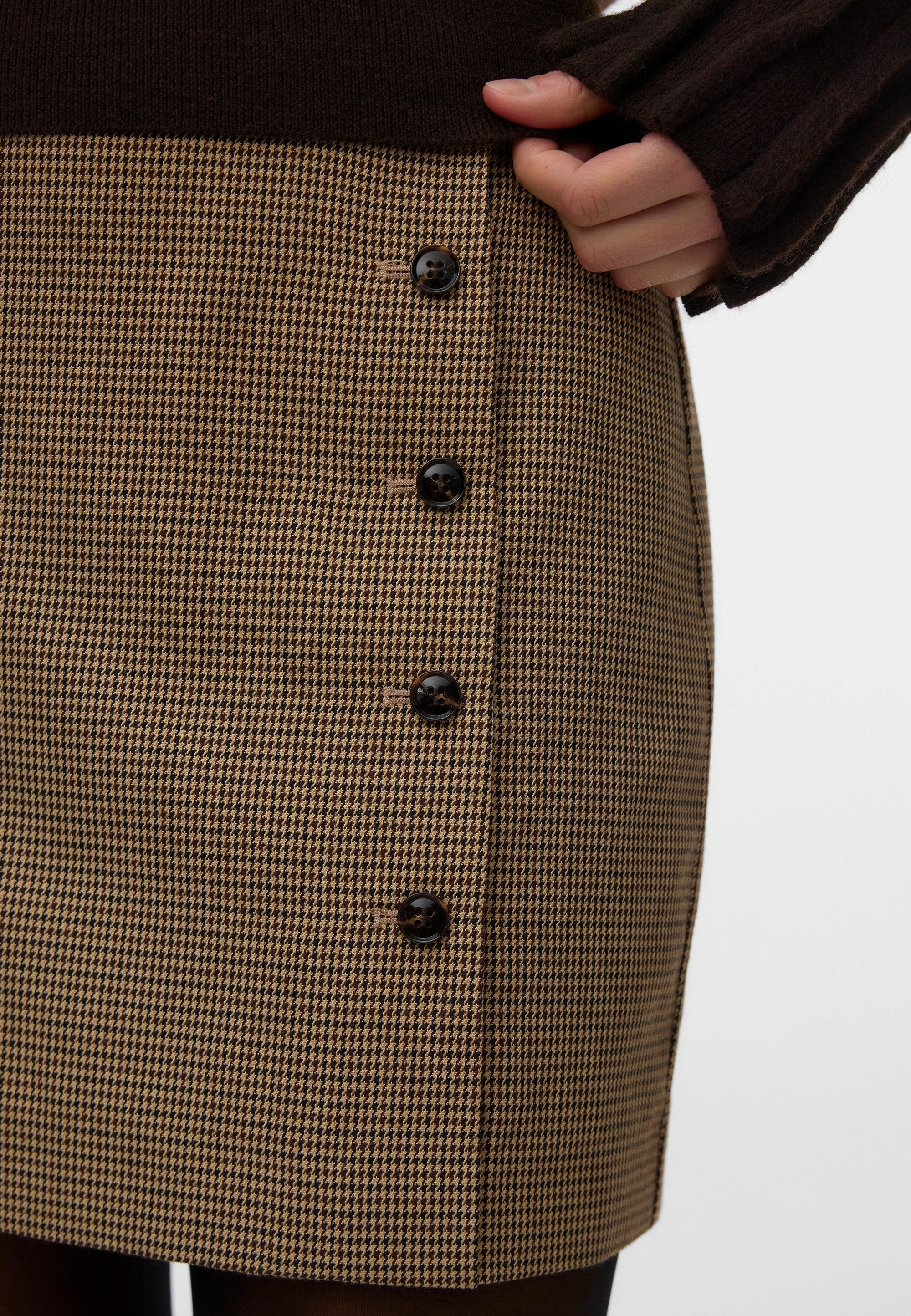 Gonna Kanva Mw Mini Houndstooth Skirt Vero Moda 