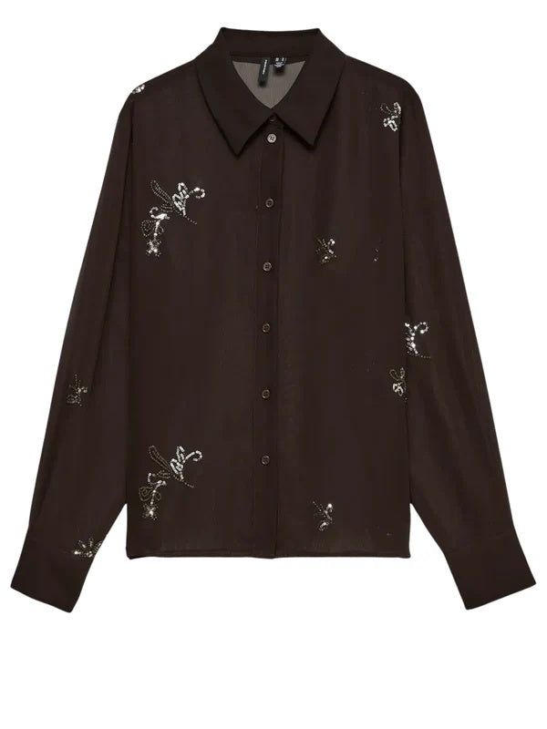 Camicia Gilma Pearl Ls Shirt Wvn Vero Moda 