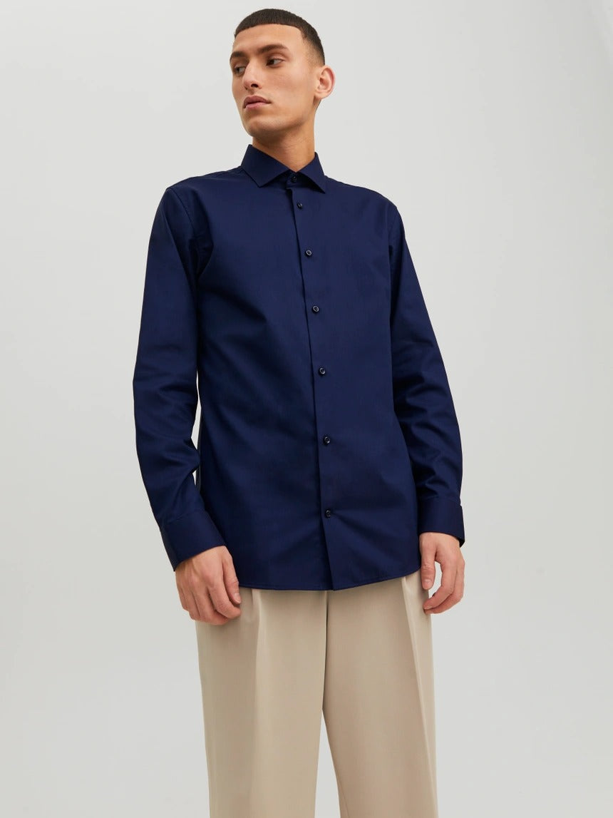 camicia parker 12227385PERFECT NAVY JACK & JONES