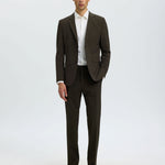 Giacca Uomo Selected Homme Liam Slim Fit Pied-de-Poule Marrone 16094325 