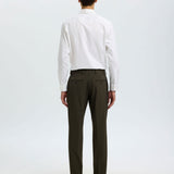 Pantalone Uomo Selected Homme Liam Slim Fit Pied-de-Poule Marrone 16094326 