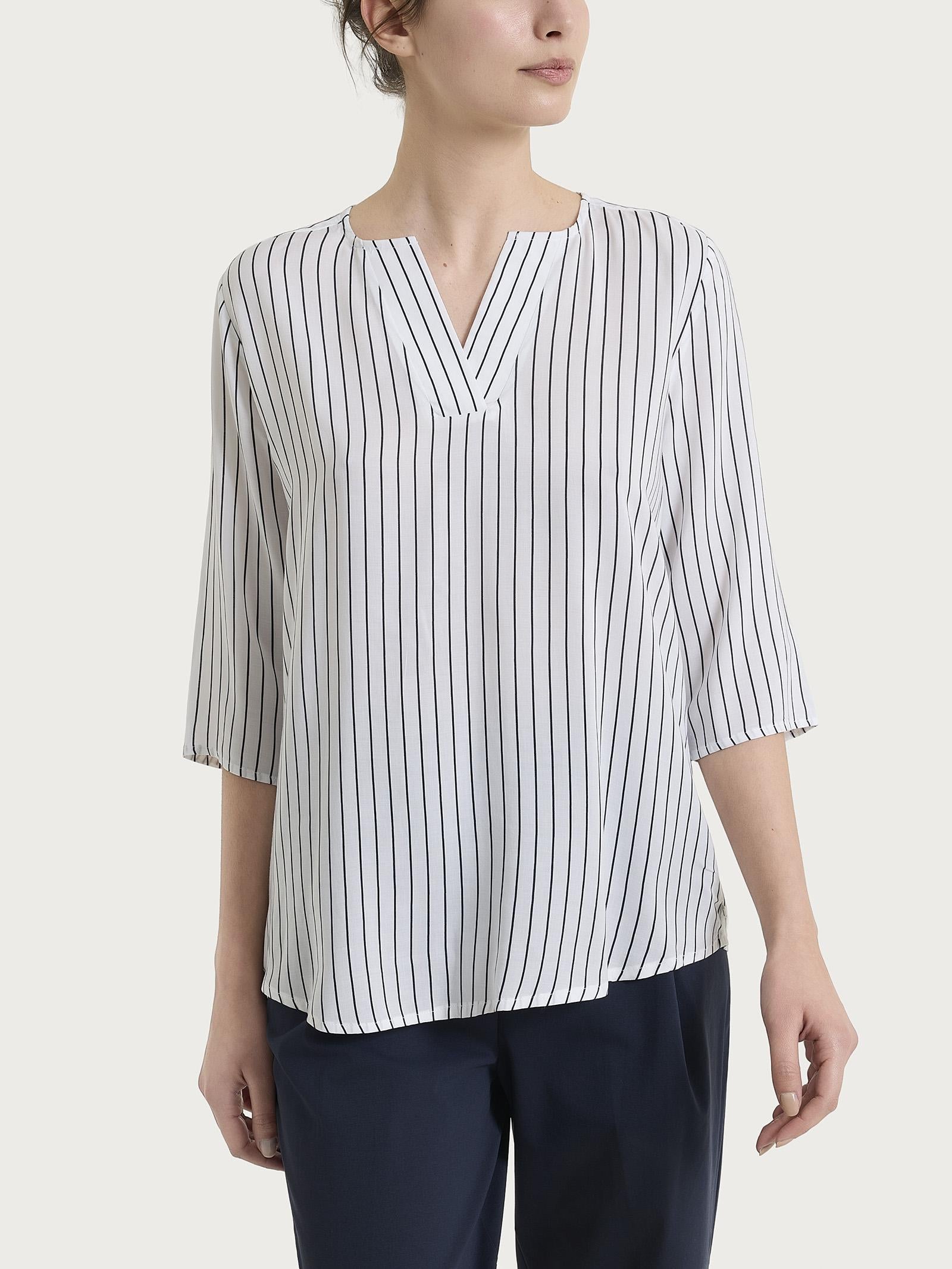 Camicia M3/4 Scollo V Ragno 