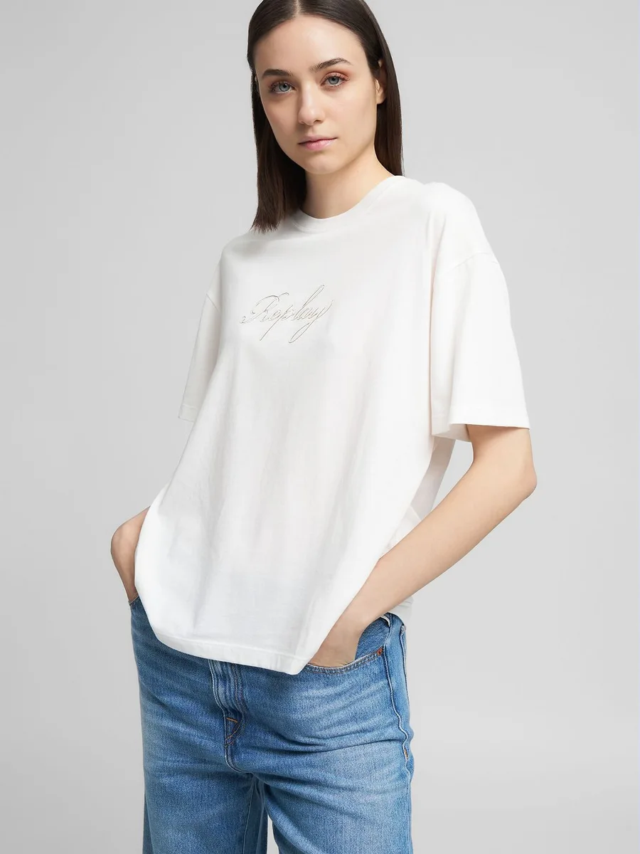 T-Shirt W3089F.000.20994NATURAL WHITE REPLAY