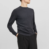 maglia basic 12137190DARK GREY MELANGE JACK & JONES