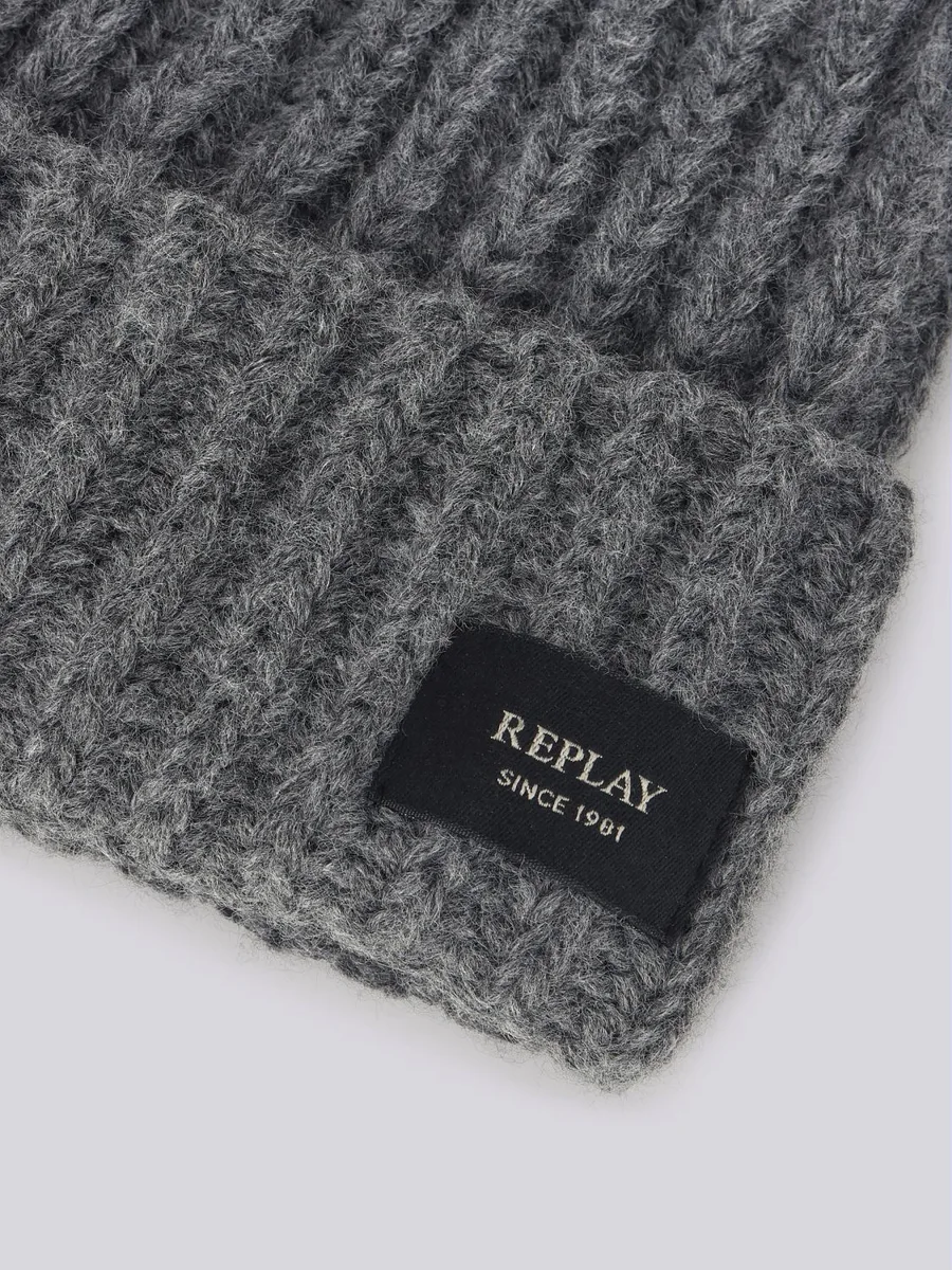 BERRETTO + SCIARPA AX8022.000.A1003BCHARCOAL REPLAY