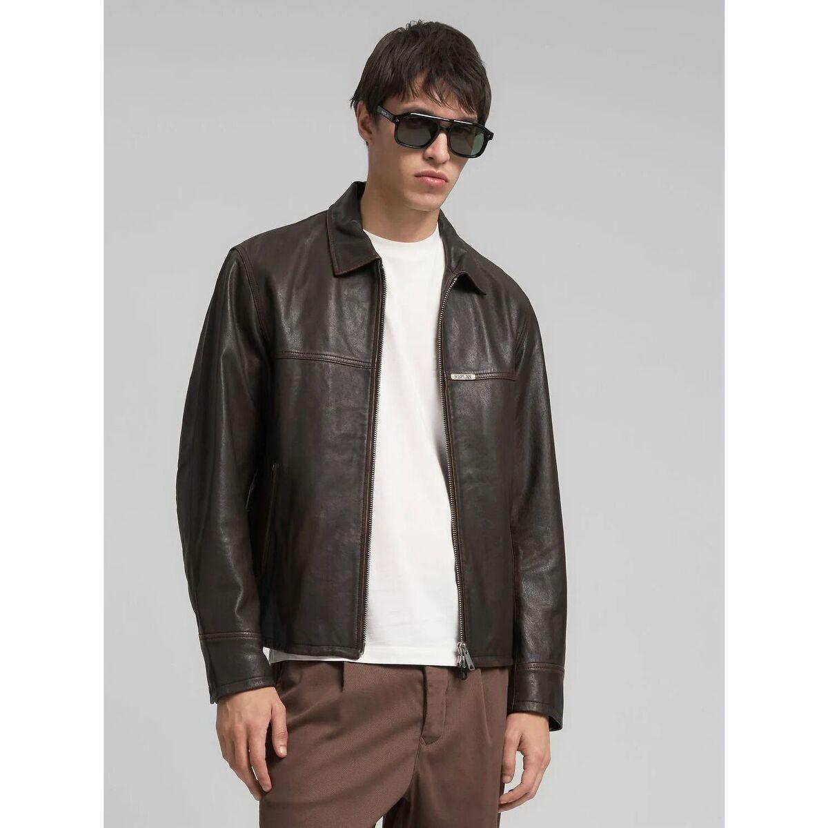 Giubbotto pelle M8457 .000.85194SBROWN REPLAY