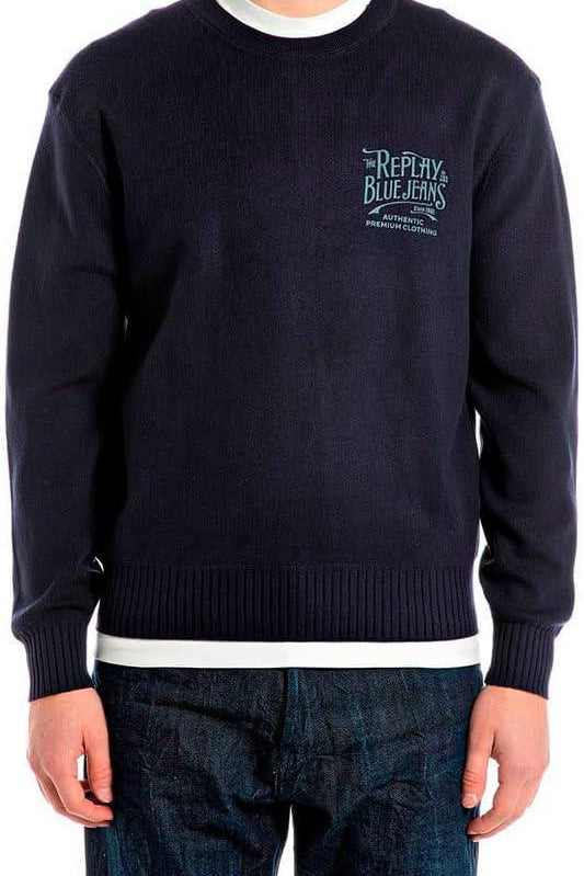 Maglia UK4885.000.G23538DARK BLUE REPLAY