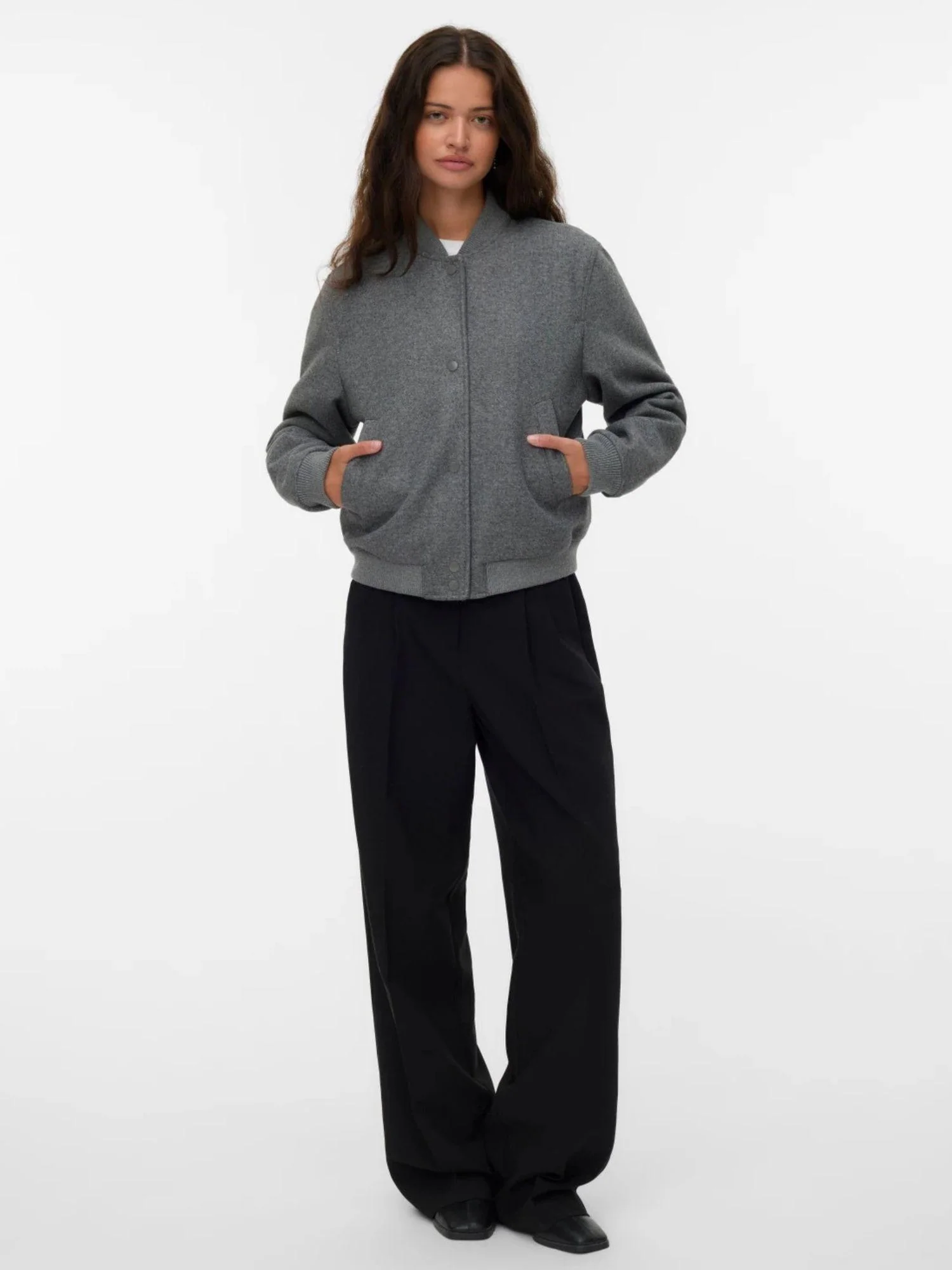 giubbotto fortune 10331816MEDIUM GREY MELANGE VERO MODA