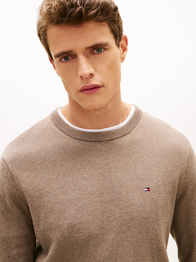 MAGLIA MW0MW28046Coastal Taupe Heather TOMMY HILFIGER