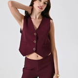 Gilet CFC0125434003Rosso Bordeaux RINASCIMENTO