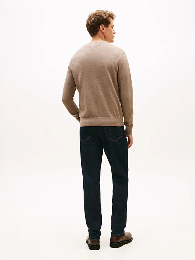 MAGLIA MW0MW28046Coastal Taupe Heather TOMMY HILFIGER