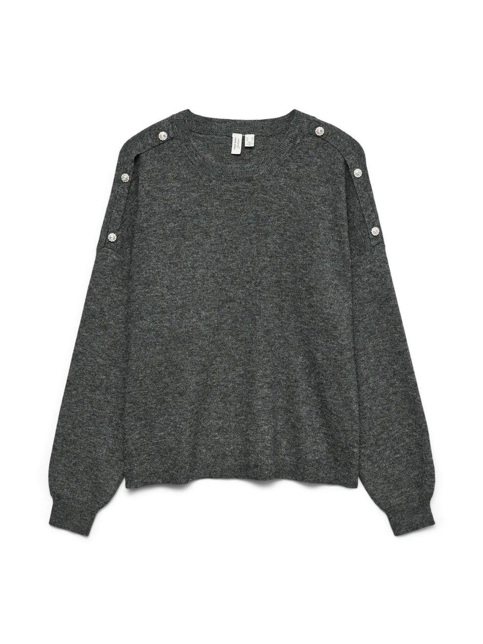 maglia joya 10335276DARK GREY MELANGE VERO MODA