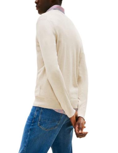 MAGLIA MW0MW39999Oatmilk TOMMY HILFIGER