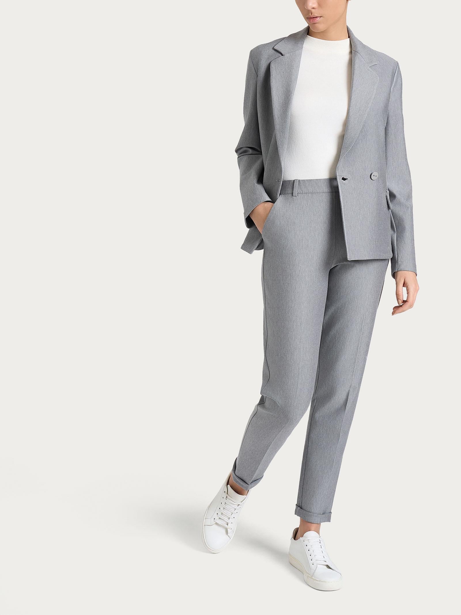 GIACCA DOPPIO PETTO DR32G6Grigio Mel. RAGNO