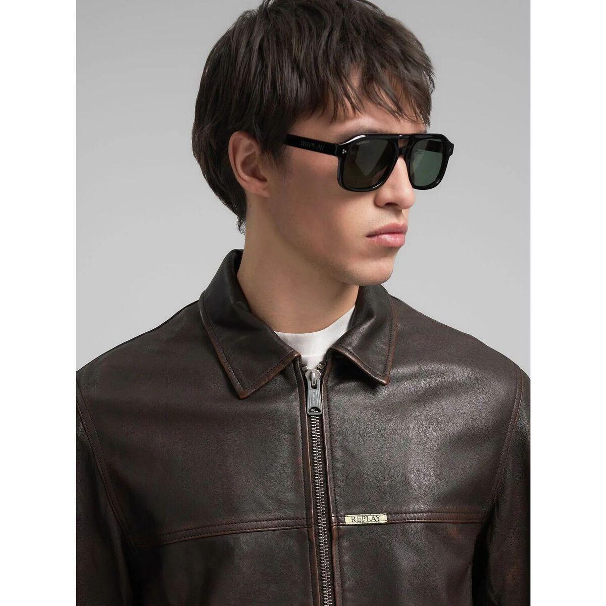 Giubbotto pelle M8457 .000.85194SBROWN REPLAY