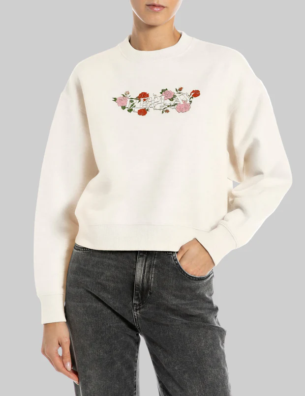 Felpa W3461E.000.23942WINTER WHITE REPLAY