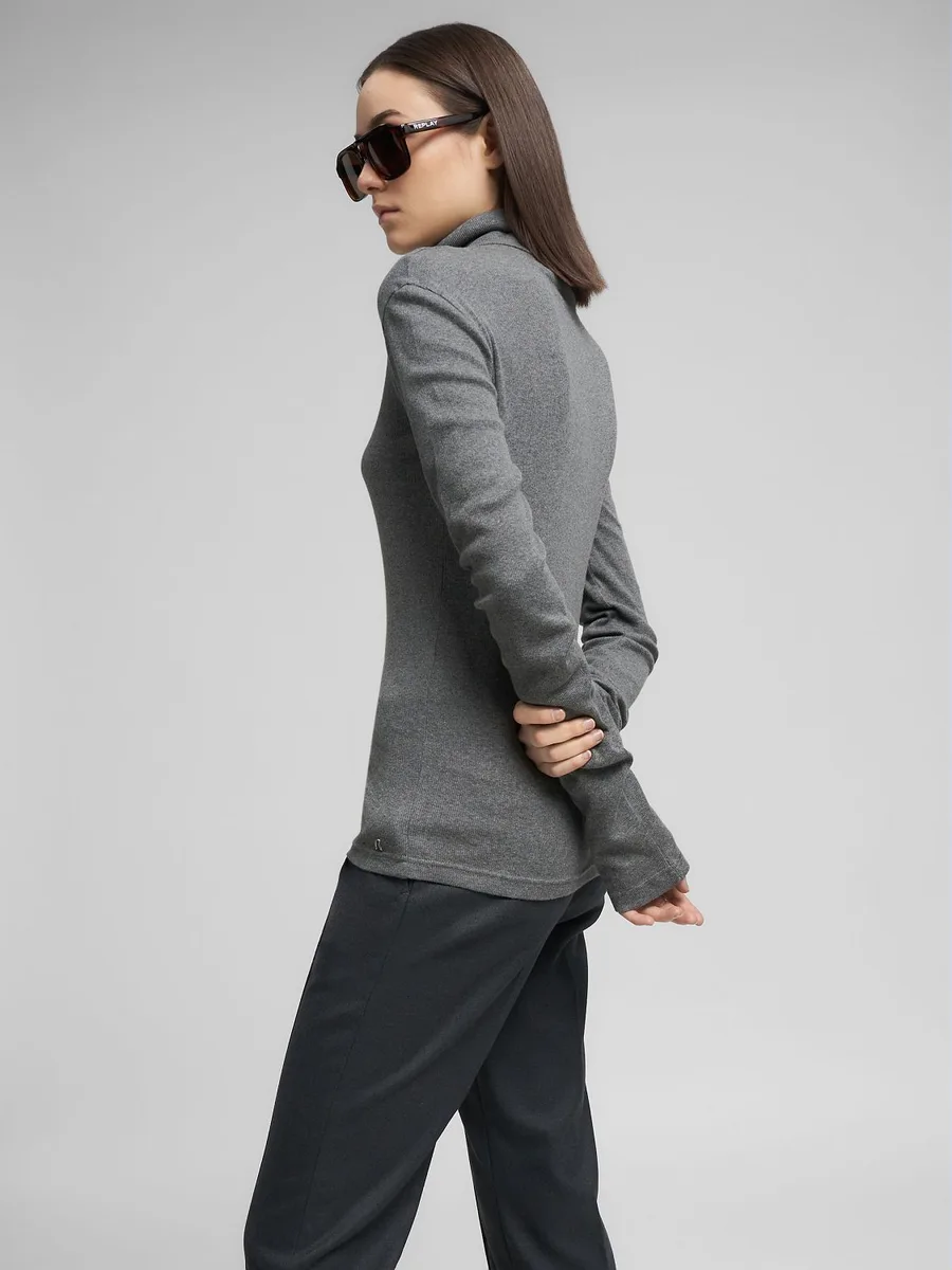 T-shirt manica lunga W3445 .000.23970DARK GREY MELANGE REPLAY